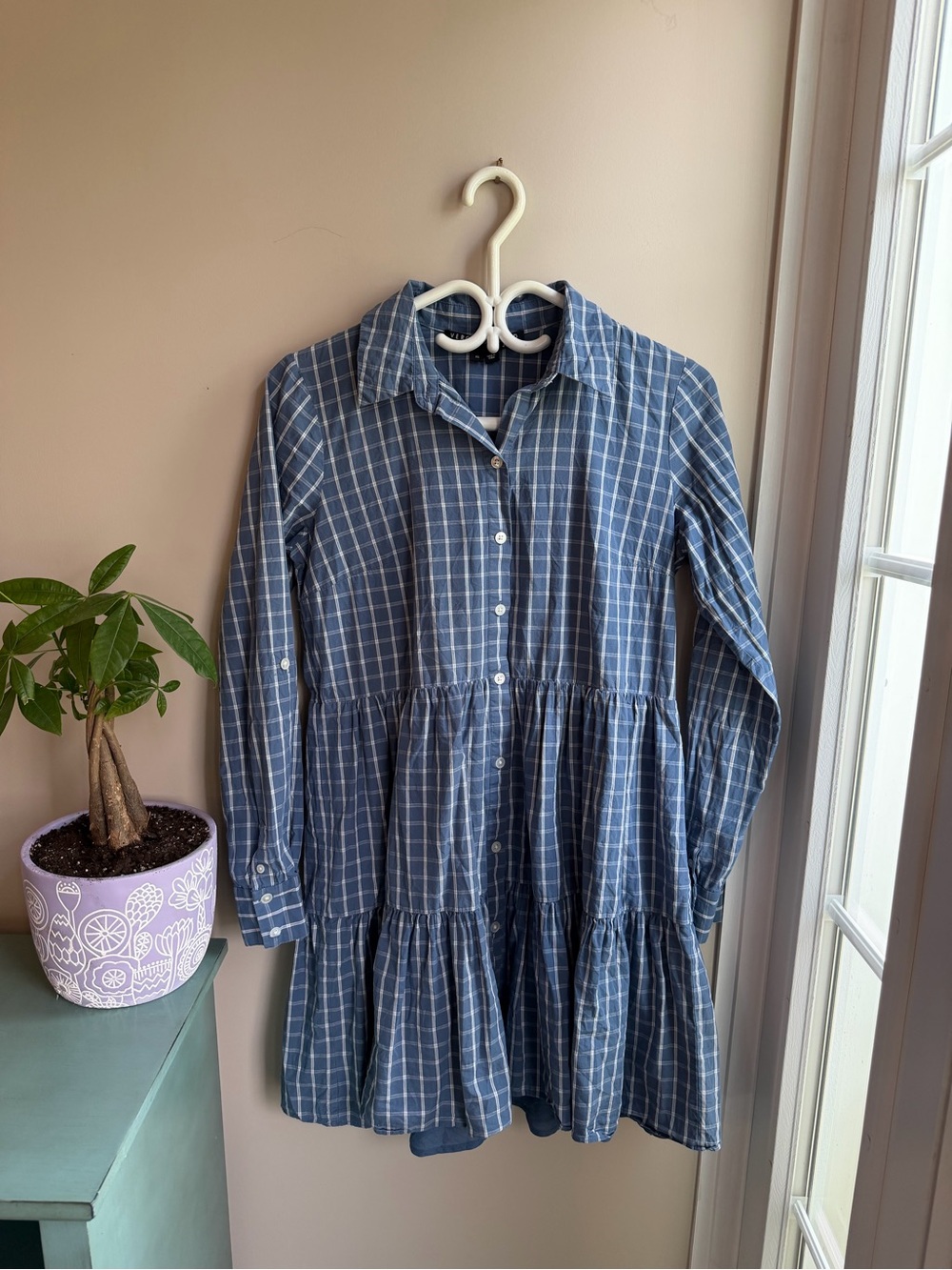 Veronica Beard Jemila Checked Tiered Mini Dress